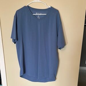 Men's Blue V-Neck Shirt
